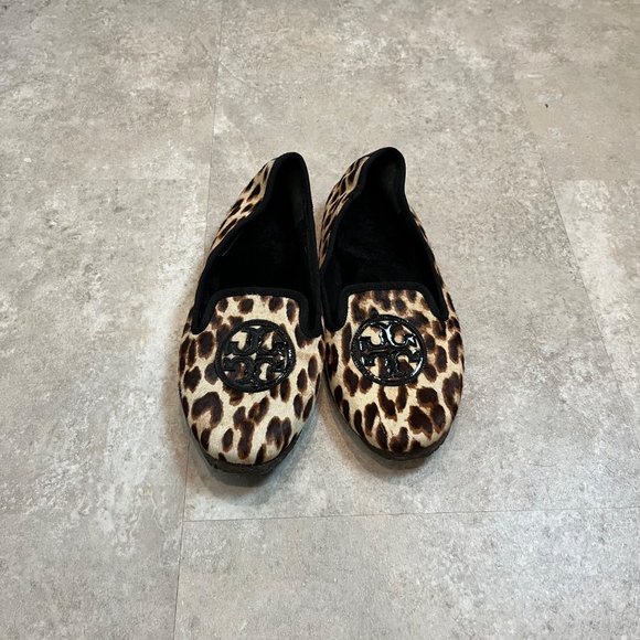 Tory Burch Billy Smoking Loafer Leopard Size 9 - Picture 2 of 11